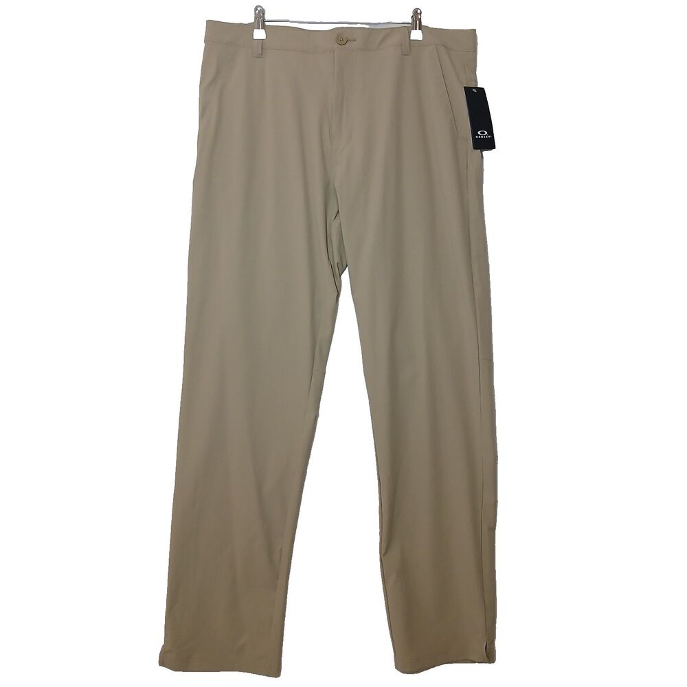 NEW Oakley Take Pro Golf Pants 3.0 Mens 36x32 Stretch Pocket Beige Chino #1074